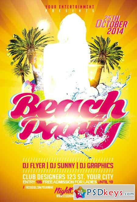 Beach Party Premium Flyer Template