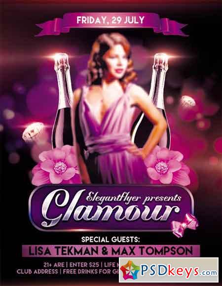 Glamour Flyer PSD Template + Facebook Cover