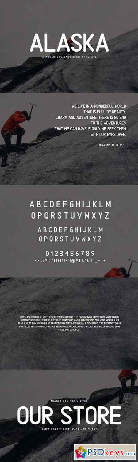 Alaska Adventure Sans Serif Type 928109