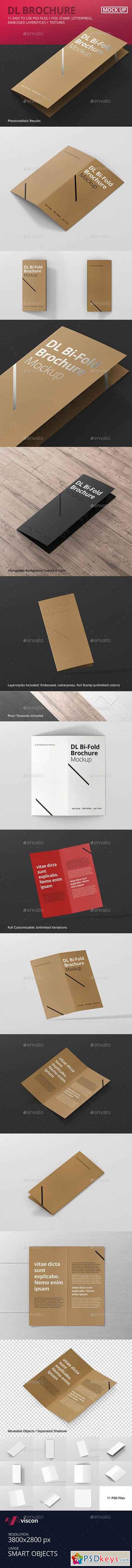 DL Bi-Fold Brochure Mock-Up 13753023