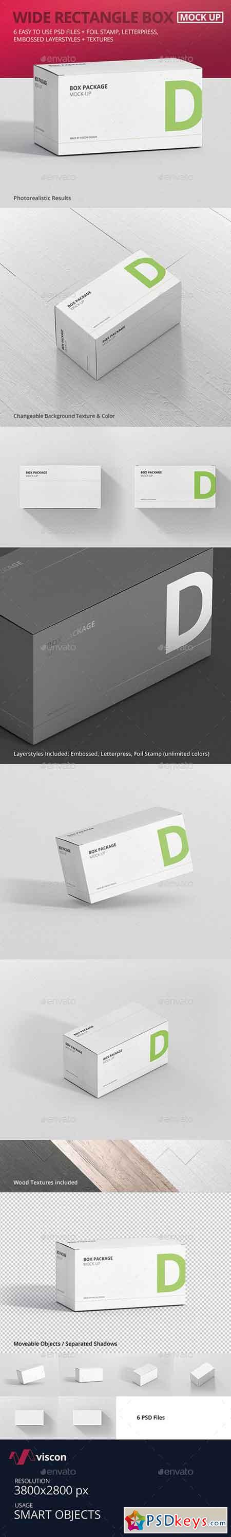 Package Box Mock-Up - Wide Rectangle 16282168