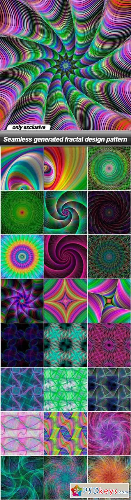 Seamless generated fractal design pattern - 25 EPS