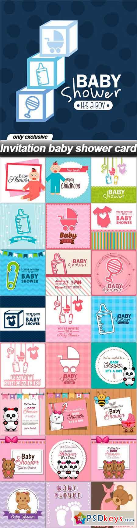 Invitation baby shower card - 25 EPS