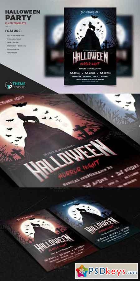Halloween Party Flyer Template 924015