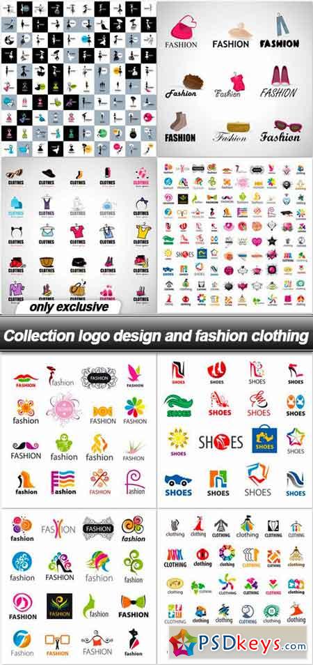 Collection logo design and fashion clothing - 8 EPS