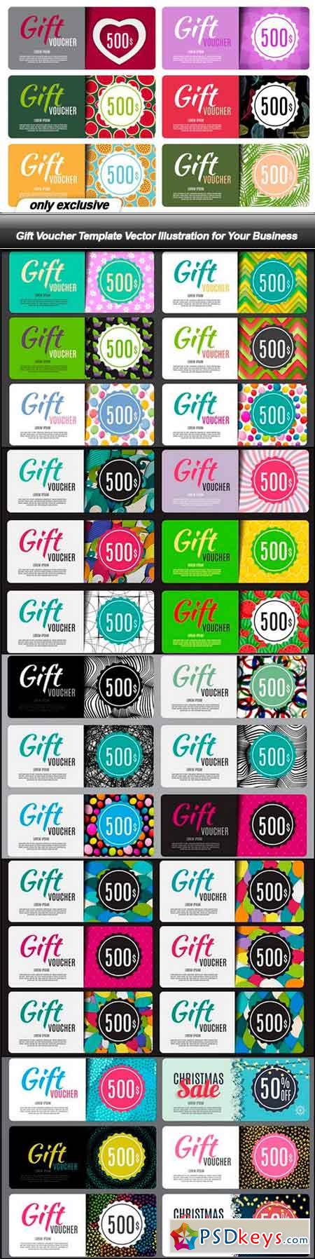 Gift Voucher Template Vector Illustration for Your Business - 6 EPS