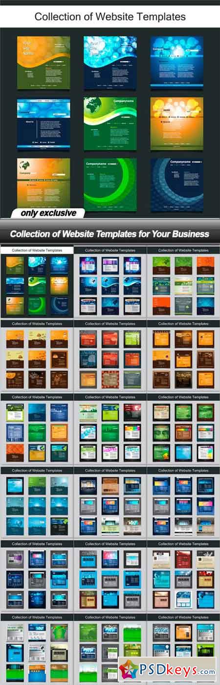 Collection of Website Templates for Your Business - 18 EPS