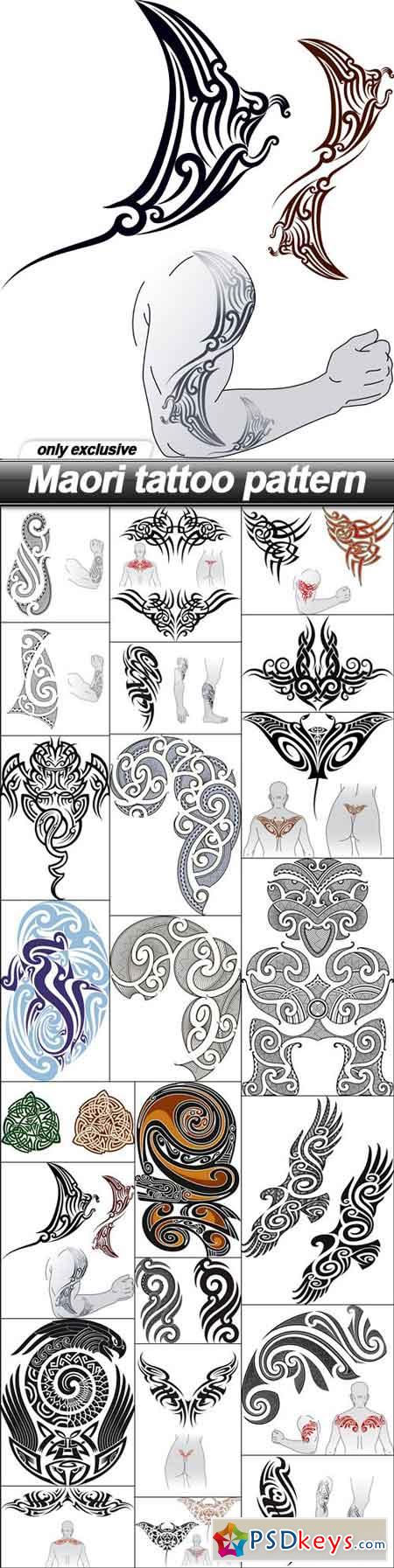 Maori tattoo pattern - 23 EPS