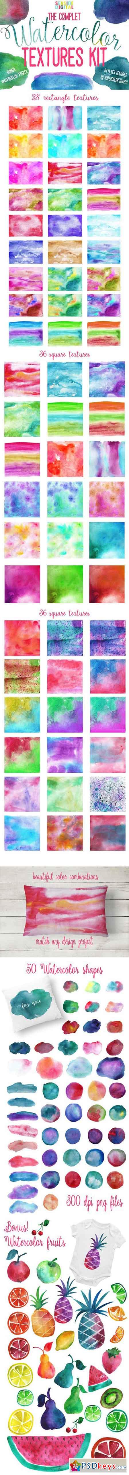 Complet Watercolor Textures Kit 940284