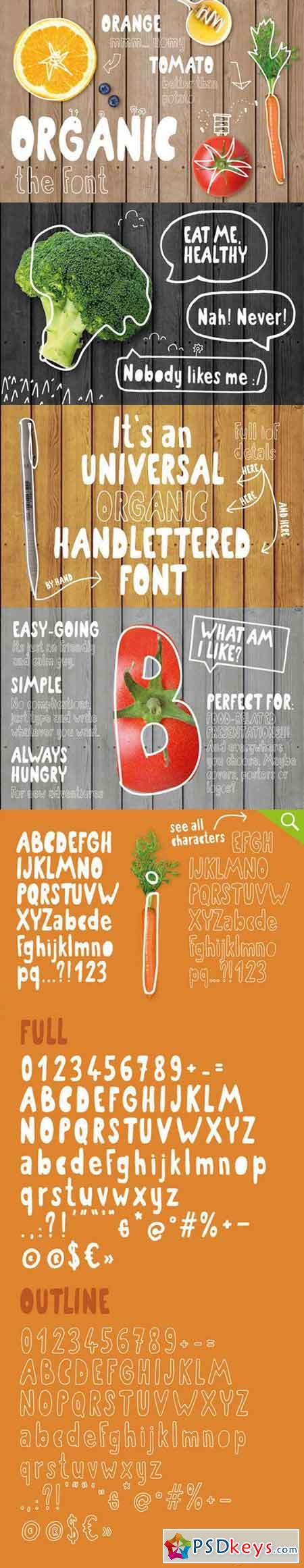 Organic the healthiest font family 892904
