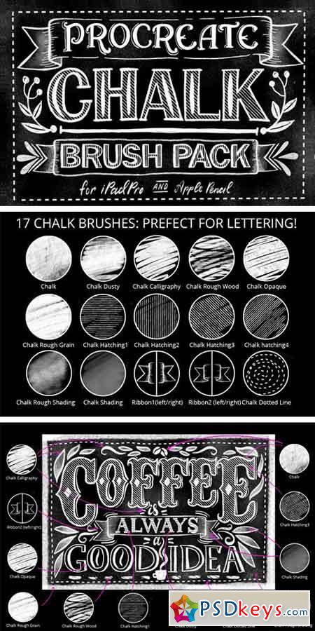 Procreate Chalk Lettering Brush Pack 943604