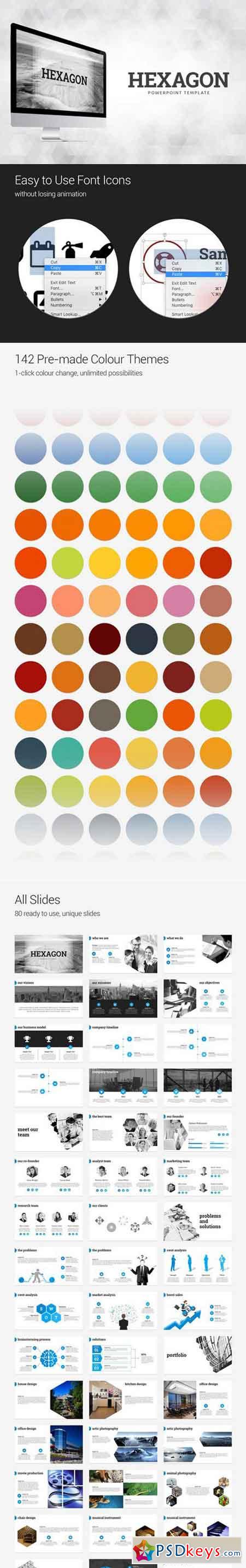 Hexagon PowerPoint Template 818975 Free Download Photoshop Vector 