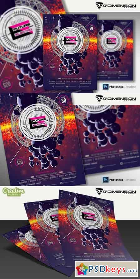 Future Electro A4 Flyer Template 924984