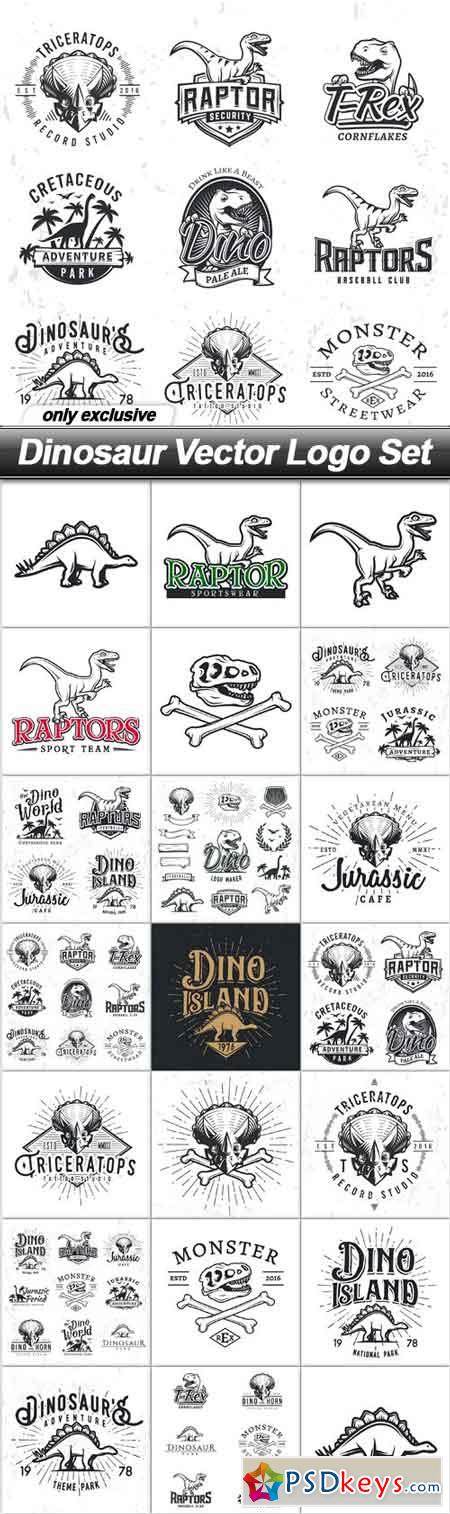 Dinosaur Vector Logo Set - 20 EPS