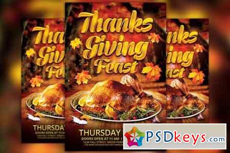 Thanksgiving Feast Flyer Template 949244