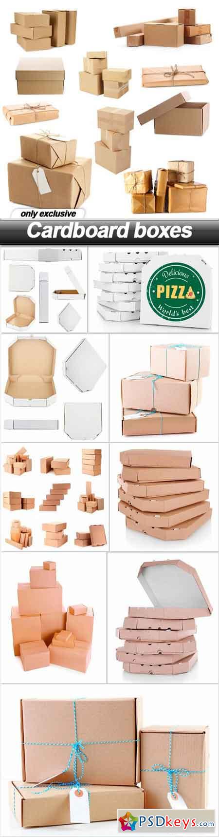 Cardboard boxes - 10 UHQ JPEG