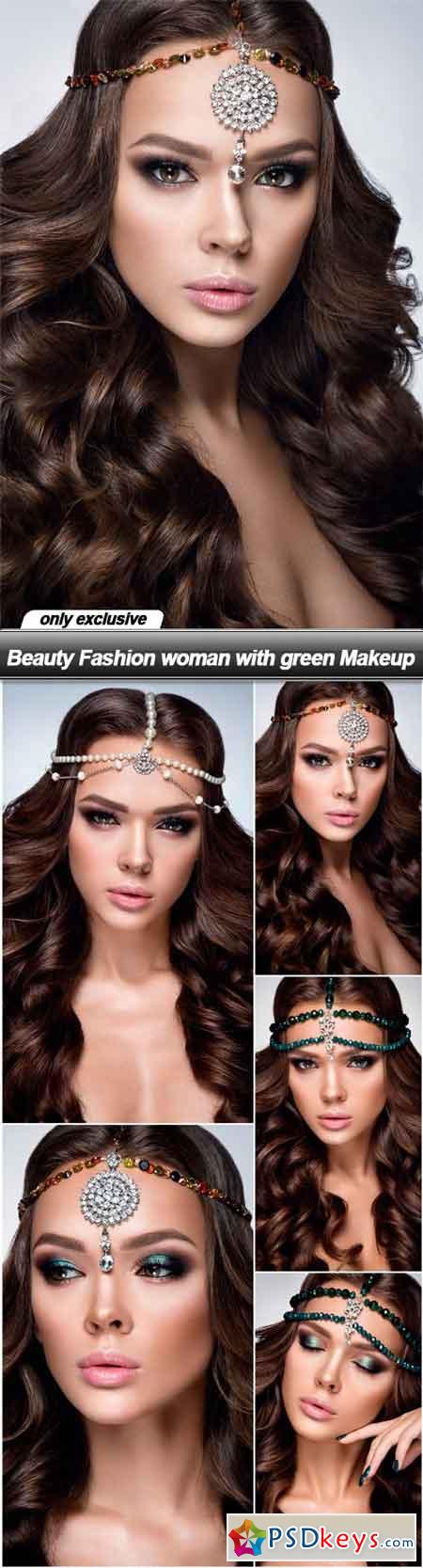 Beauty Fashion woman with green Makeup - 5 UHQ JPEG