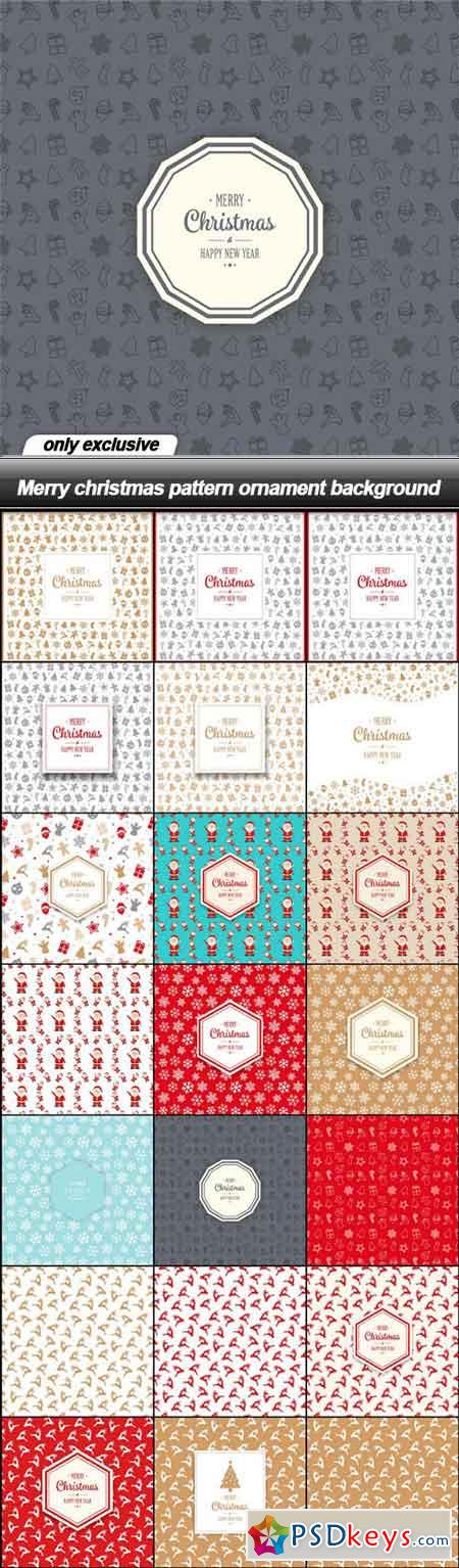 Merry christmas pattern ornament background - 21 EPS