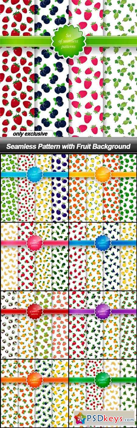 Seamless Pattern with Fruit Background - 9 EPS