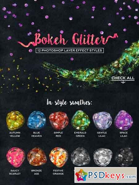 Bokeh Glitter Photoshop Layer Styles 925445