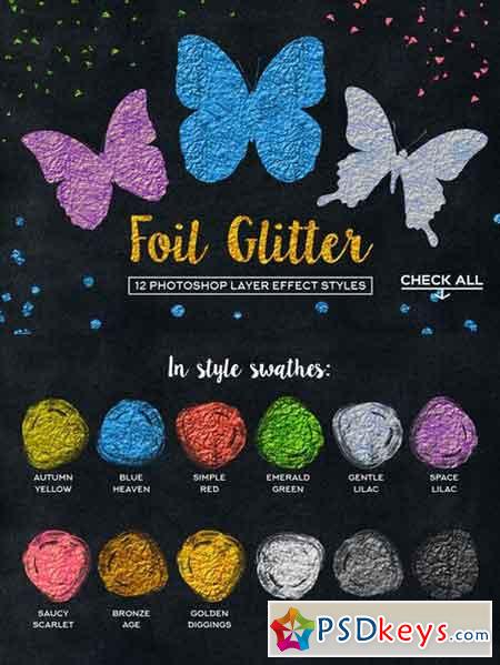 Foil Glitter Palette For Photoshop 925449