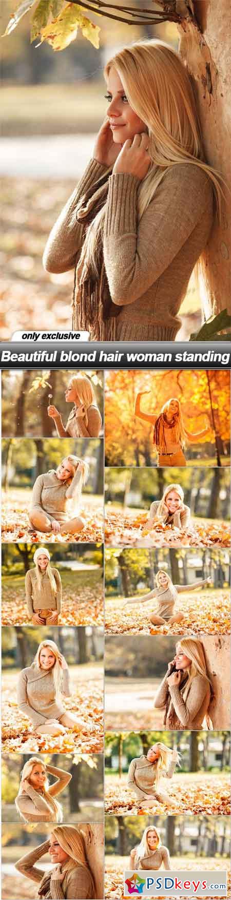 Beautiful blond hair woman standing - 13 UHQ JPEG