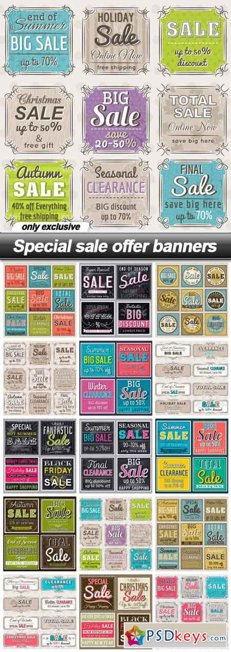Special sale offer banners - 15 EPS