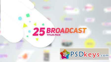 25 Broadcast Titles Pack 17902540 - After Effects Projects