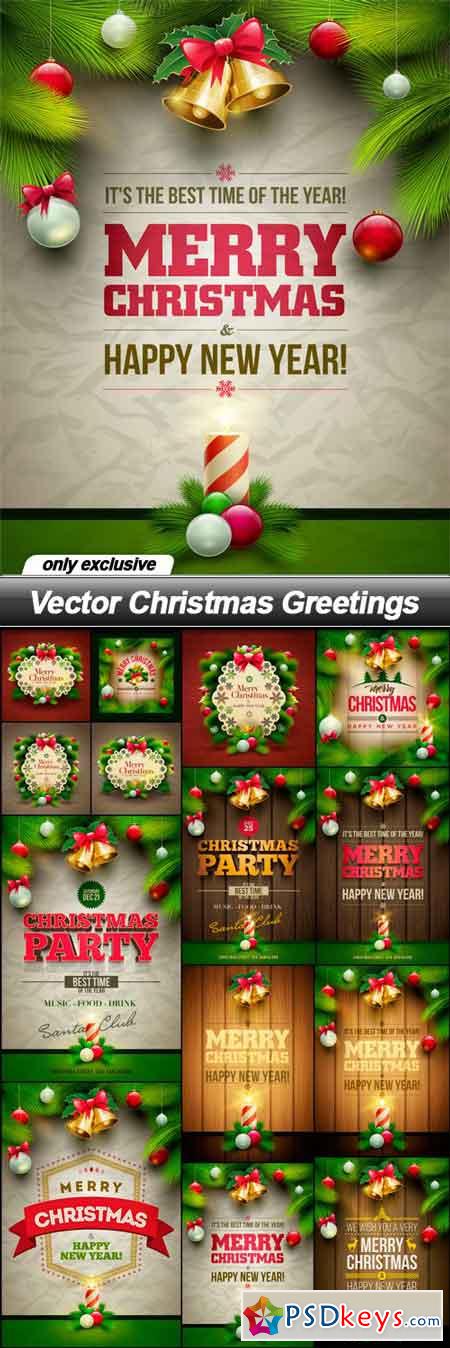 Vector Christmas Greetings - 14 EPS