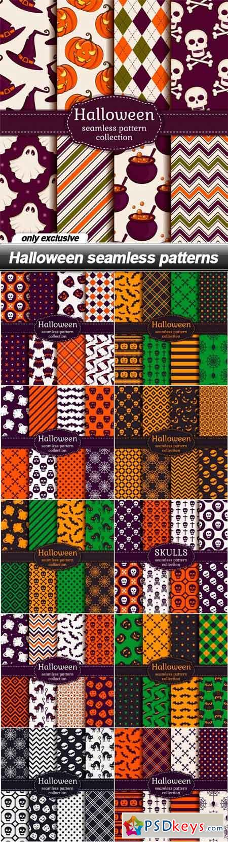 Halloween seamless patterns - 11 EPS