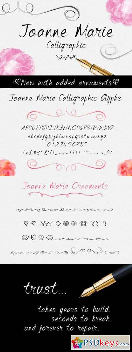 Joanne Marie Calligraphic Font 162714