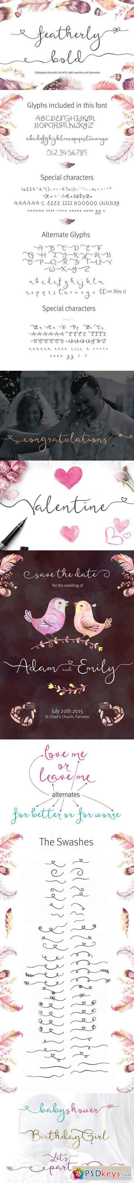 featherly font wedding font 287170 Updated!