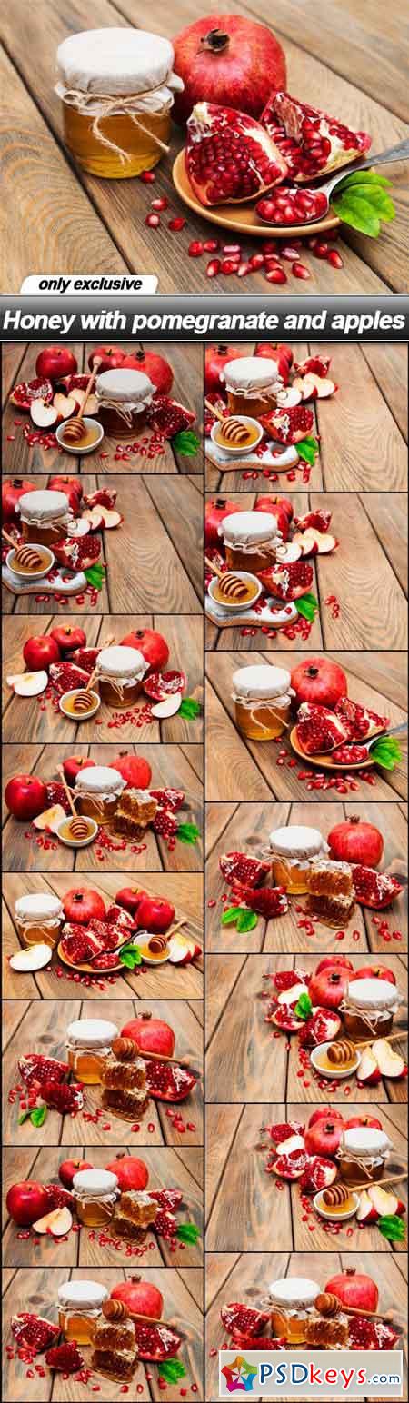 Honey with pomegranate and apples - 15 UHQ JPEG