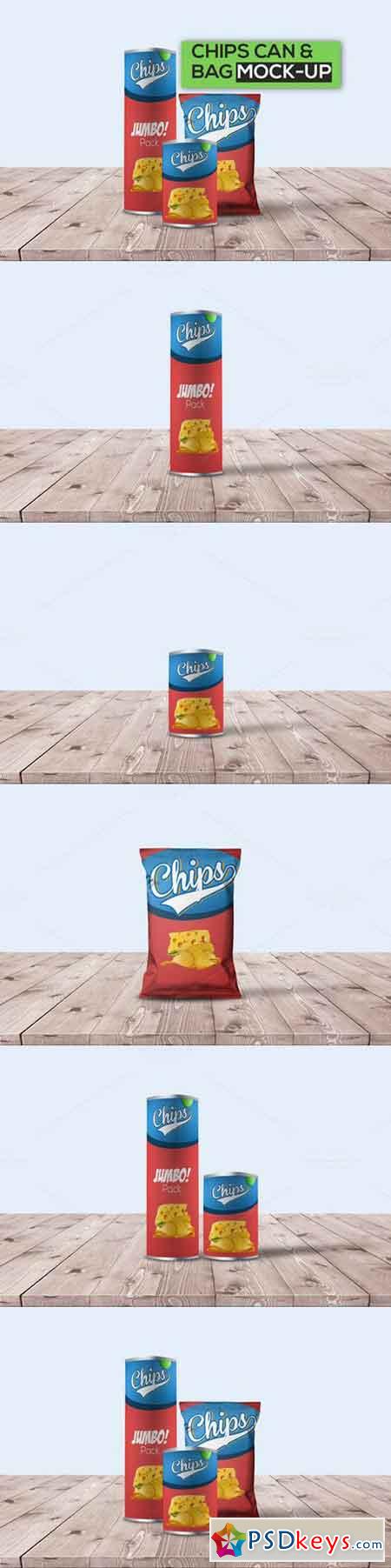 Chips Can & Bag Mock-Up 961779