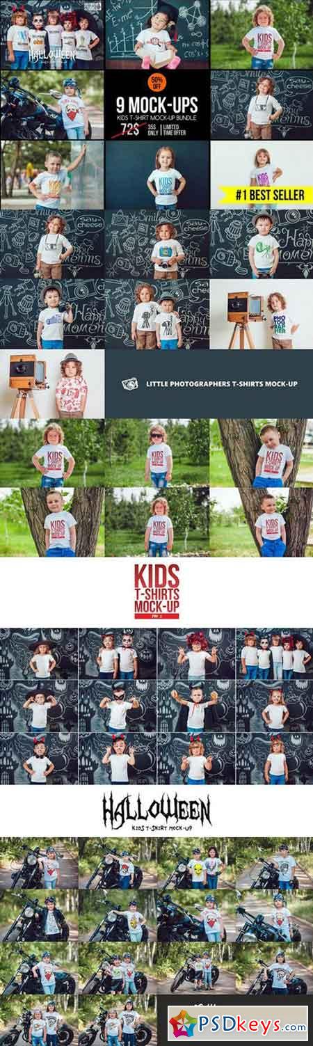 Kids T-Shirt Mock-Up's Mega Bundle 941956