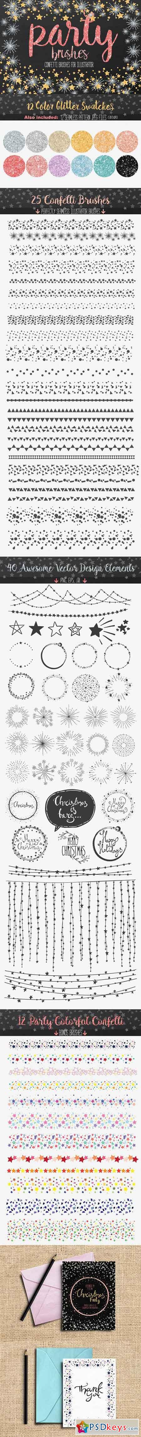 Confetti Brushes for Illustrator 949809