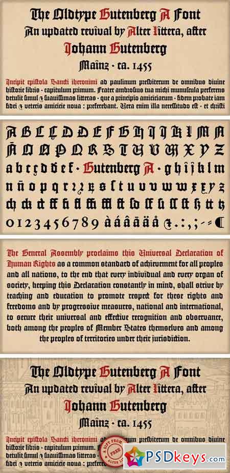 Gutenberg A Font