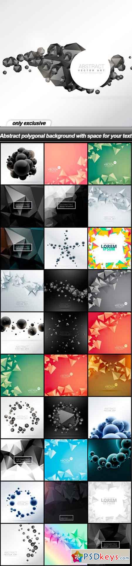 Abstract polygonal background with space for your text - 31 EPS