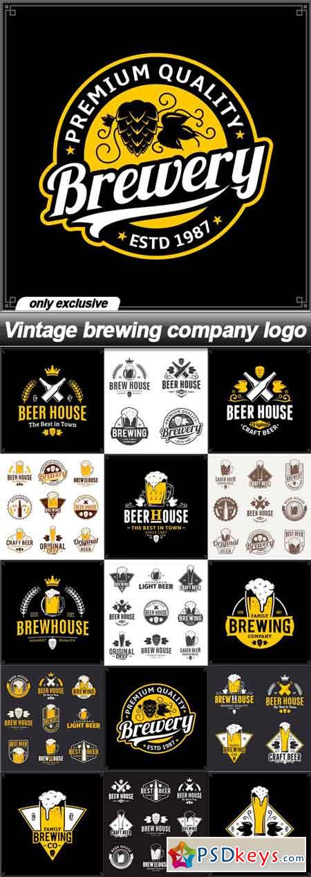 Vintage brewing company logo - 15 EPS