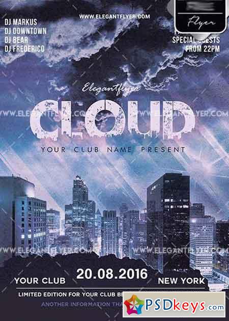 Cloud City V1 PSD Template + Facebook cover