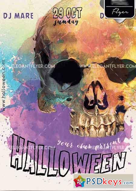 Halloween V22 PSD Template + Facebook cover