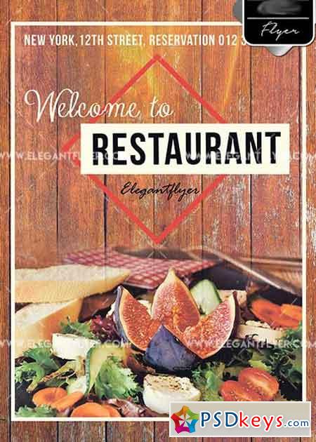 Food Restaurant V7 PSD Template + Facebook cover