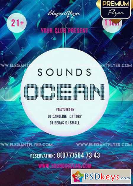 Sounds Ocean V2 Premium PSD Template + Facebook cover