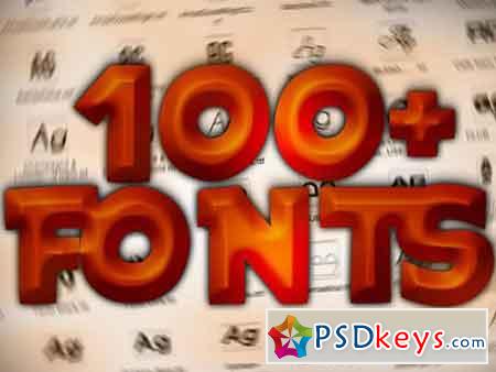 100+ Fonts