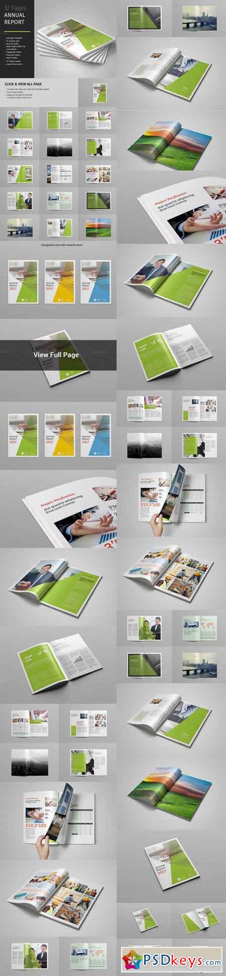 32 Pages Annual Report Template 908379