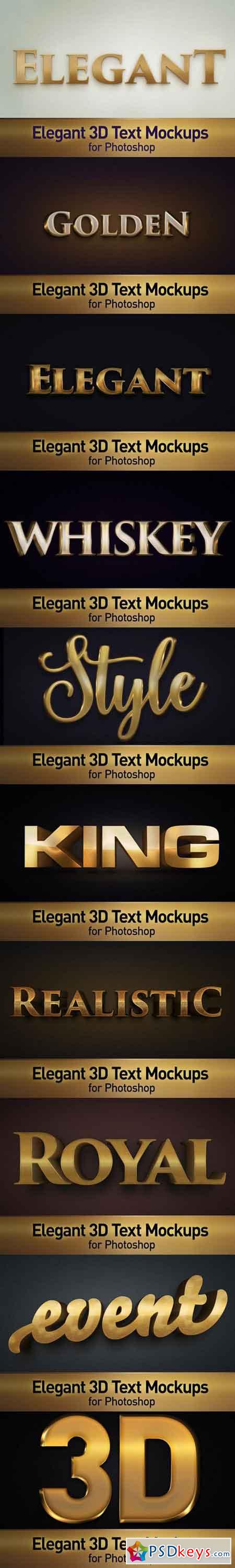 Elegant 3D Text Photoshop Mockups 981708