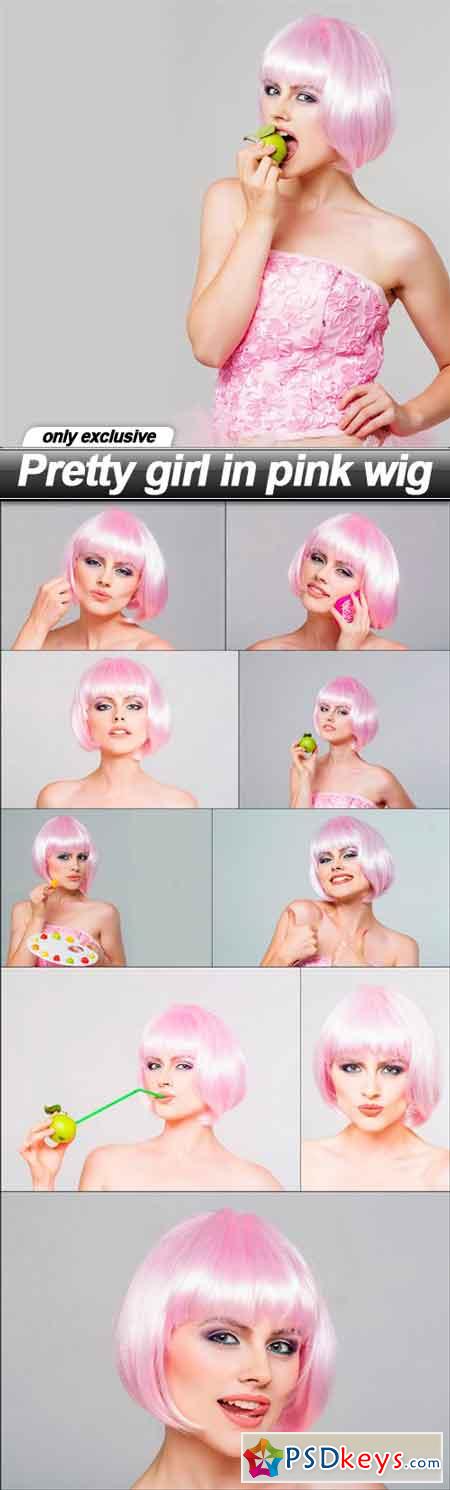 Pretty girl in pink wig - 10 UHQ JPEG