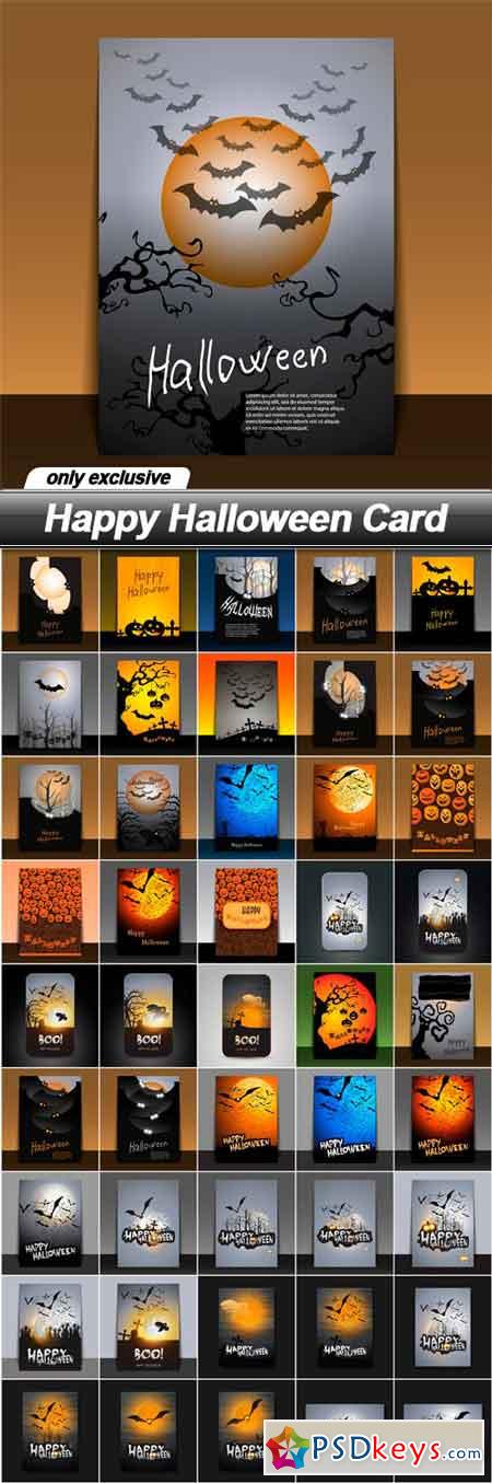 Happy Halloween Card - 46 EPS