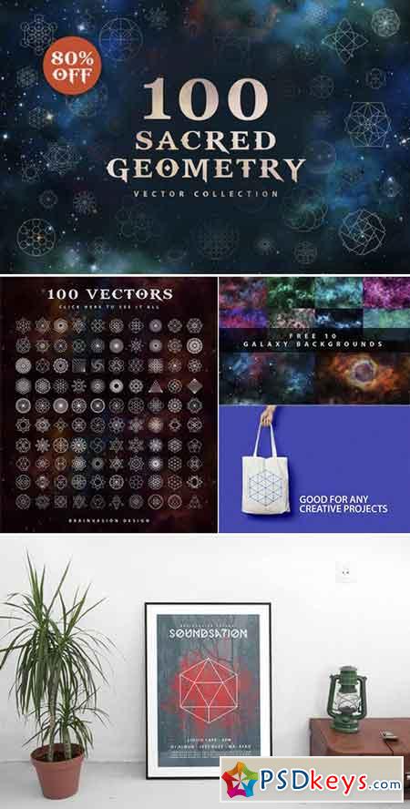 100 Sacred Geometry Vectors 957436