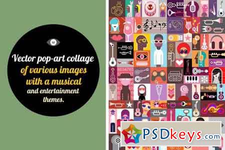 New Pop-art Vector Collage